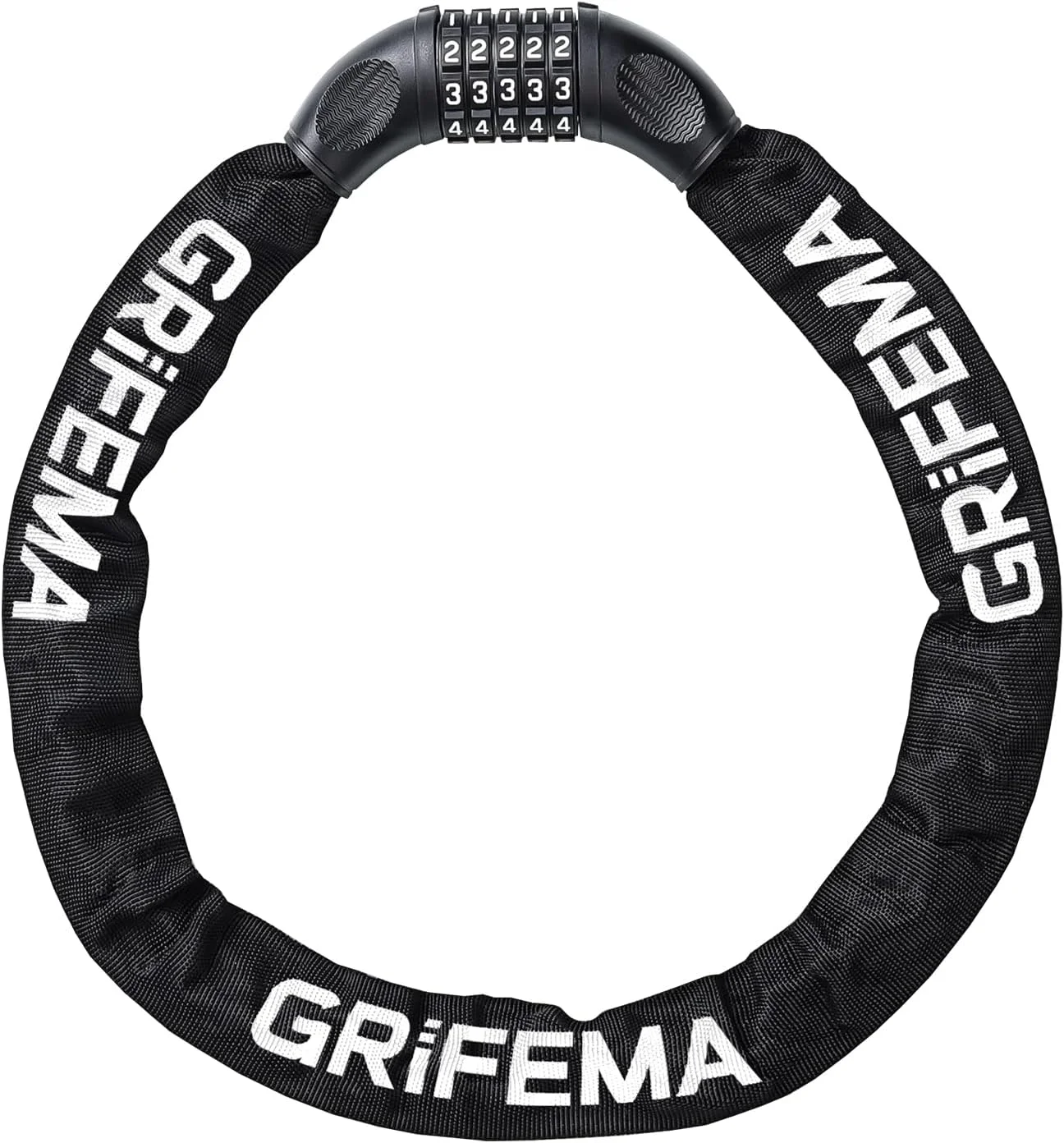 قفل زنجیری دوچرخه GRIFEMA GAK1201-9 با رمز 5 رقمی، قفل دوچرخه با امنیت بالا 900 میلی متر، برای دوچرخه، موتور، درب، نرده دروازه قفل زنجیری دوچرخه GRIFEMA GAK1201-9 با رمز 5 رقمی، قفل دوچرخه با امنیت بالا 900 میلی متر، برای دوچرخه، موتور، درب، نرده دروازه