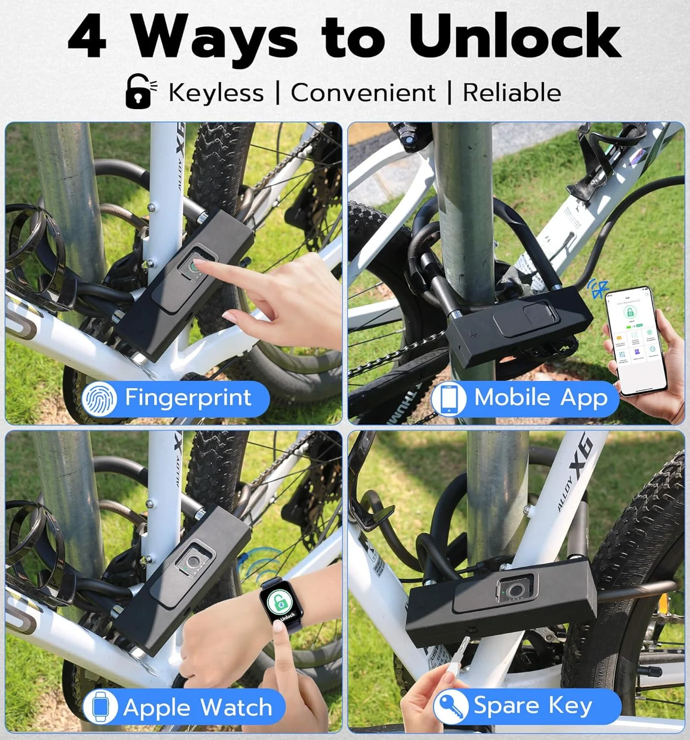 قفل دوچرخه اثر انگشتی با کابل، قفل ضد سرقت سنگین دوچرخه با کلید، لوازم جانبی دوچرخه برای دوچرخه های بزرگسالان قفل دوچرخه اثر انگشتی با کابل، قفل ضد سرقت سنگین دوچرخه با کلید، لوازم جانبی دوچرخه برای دوچرخه های بزرگسالان