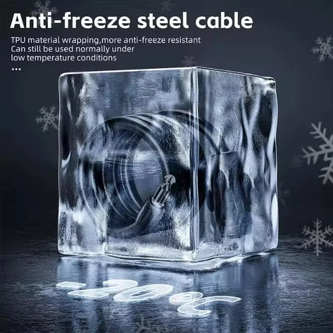 قفل کابلی دوچرخه، کابل دوچرخه 1.2 متری با قفل ترکیبی پایه، قفل دوچرخه، 1.8 متر طول، مشکی