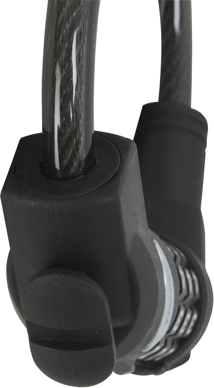 قفل کابلی فنری ترکیبی دوچرخه فیشر، طول ۱۲۰ سانتی متر، قطر ۱۰ میلی متر، مشکی