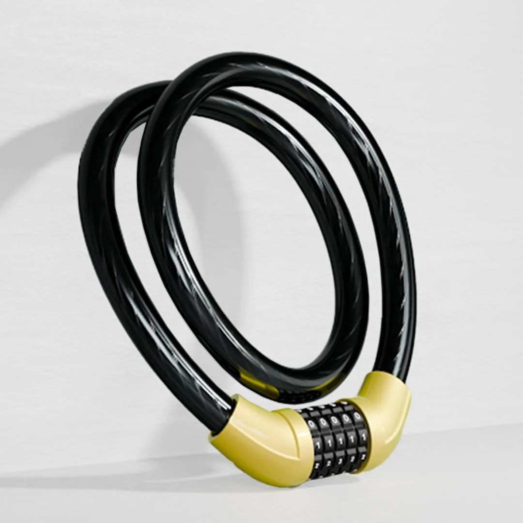 قفل چند منظوره ایموتوراد FortKnox با رمز ۵ رقمی قابل تنظیم مجدد برای دوچرخه/موتور، قفل کلاه ایمنی قابل حمل، قفل ترکیبی با کابل تقویت شده قوی و رمز عبور ۵ رقمی