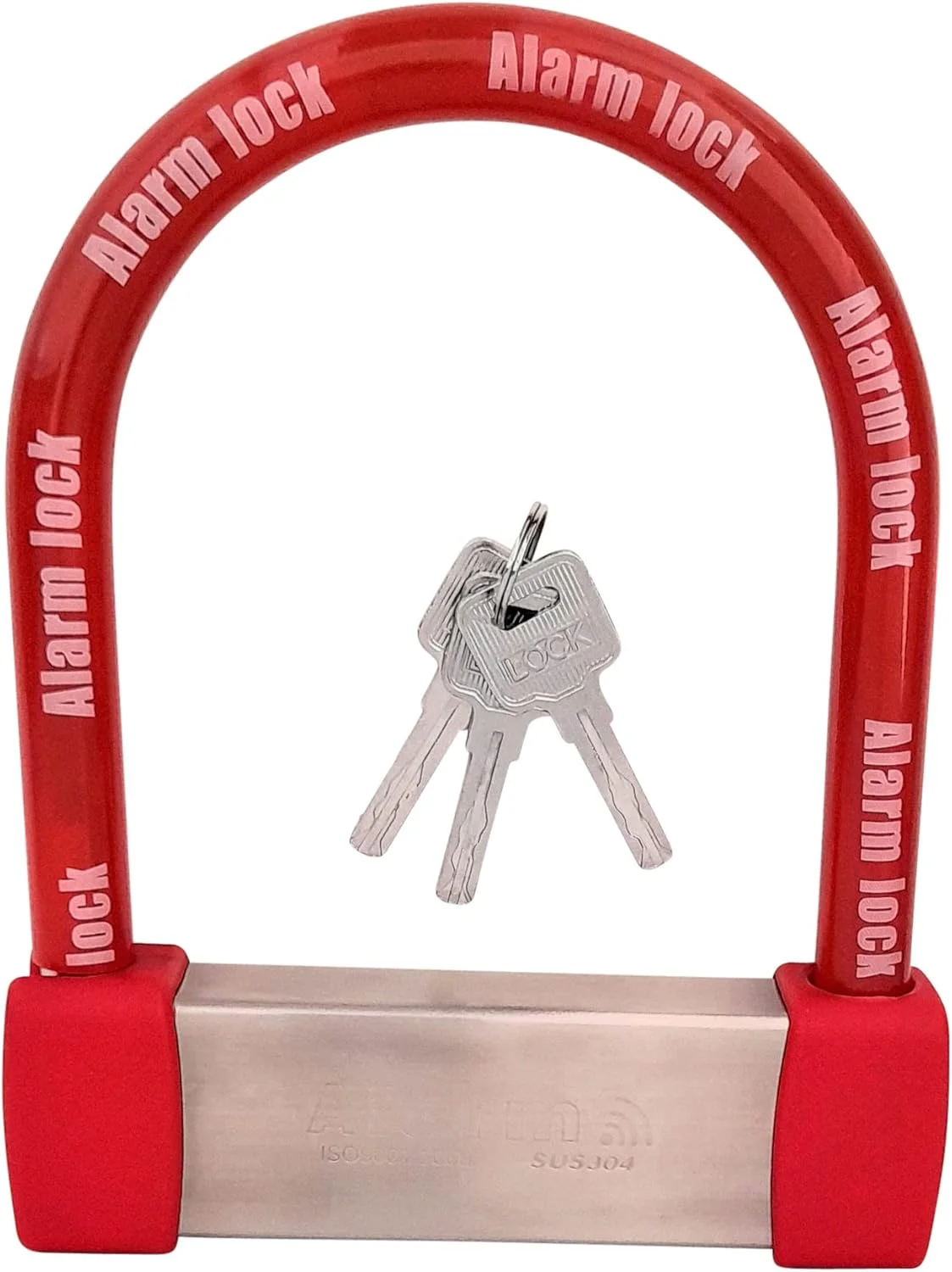 قفل دوچرخه سنگین - قفل U ضد سرقت برای دوچرخه 16 میلی متری فولاد ضد زنگ با آلارم 120 دسی بل ضد آب و هوا 3 کلید قفل دوچرخه سنگین - قفل U ضد سرقت برای دوچرخه 16 میلی متری فولاد ضد زنگ با آلارم 120 دسی بل ضد آب و هوا 3 کلید