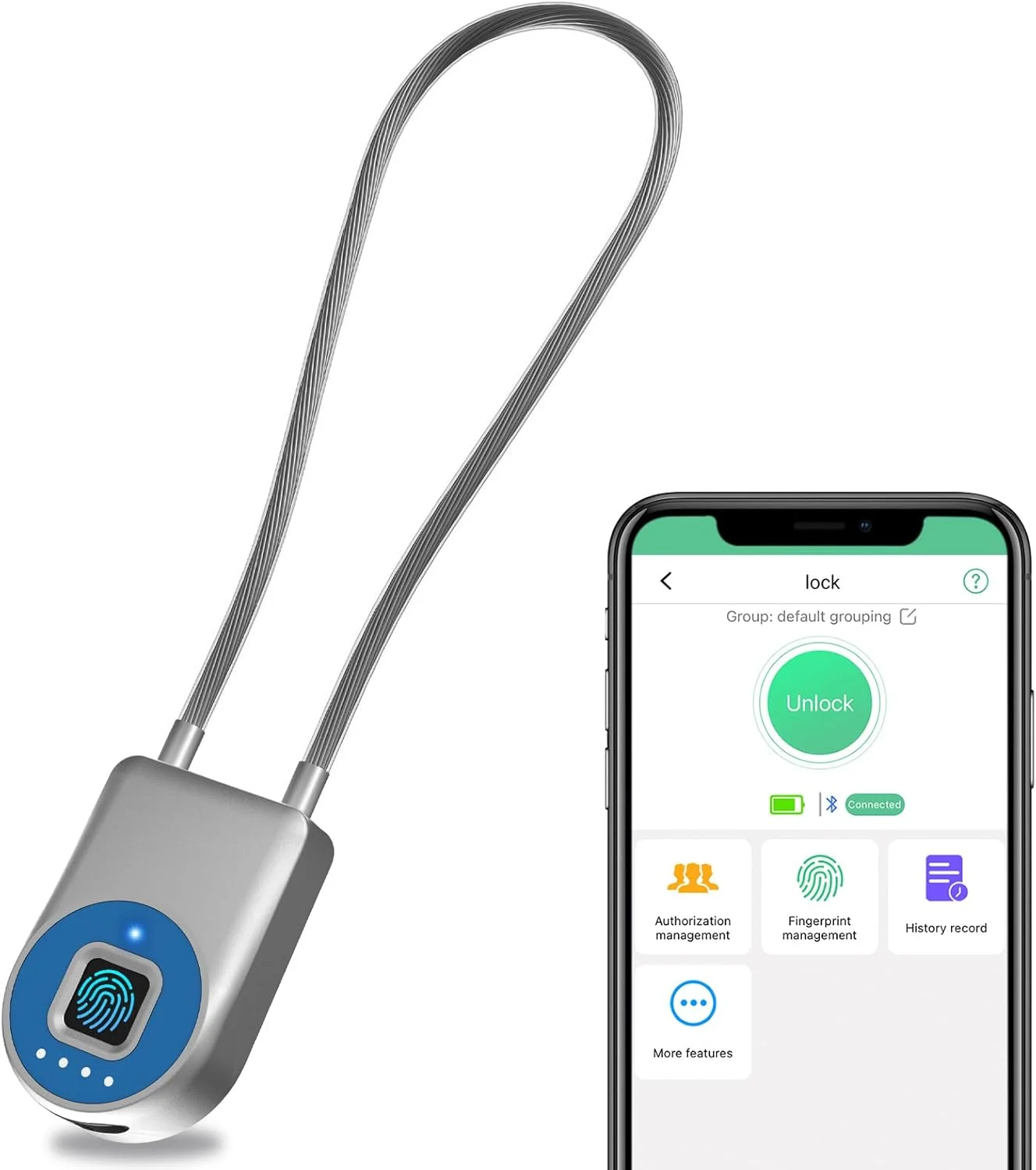 قفل کابلی اثر انگشتی ضد آب eLinkSmart - قفل بلوتوثی با اپلیکیشن، قفل دوچرخه، قفل مسافرتی - قفل کابلی فولادی 38 سانتی متری برای دوچرخه تاشو کوچک، کلاه ایمنی، درب کمد قفل کابلی اثر انگشتی ضد آب eLinkSmart - قفل بلوتوثی با اپلیکیشن، قفل دوچرخه، قفل مسافرتی - قفل کابلی فولادی 38 سانتی متری برای دوچرخه تاشو کوچک، کلاه ایمنی، درب کمد