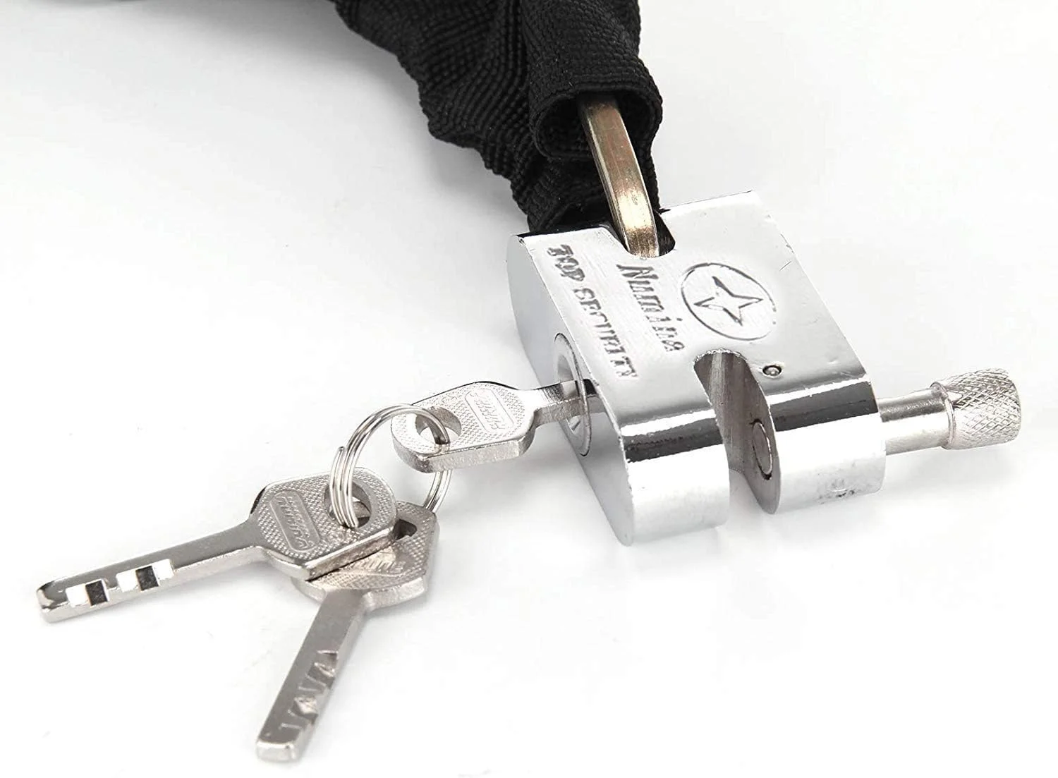 قفل زنجیری فلزی ضد سرقت موتورسیکلت، اسکوتر، دوچرخه، لوازم جانبی دوچرخه، ایمنی درب، سخت افزار امنیتی منزل، چمدان، کمد، قفل محافظ