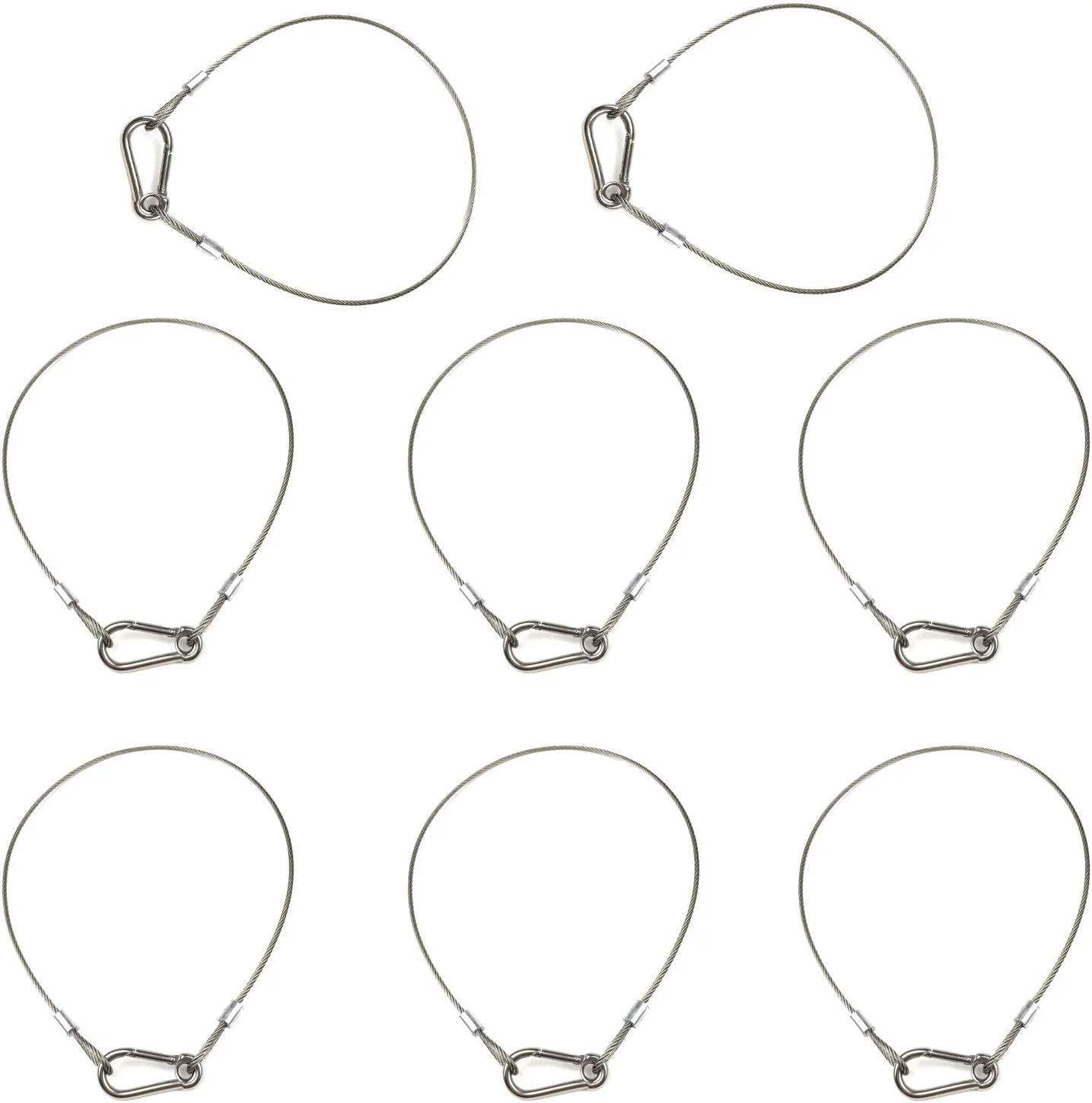 قفل کابل ایمنی، کابل استیل ضد زنگ با حلقه، قفل کابل فولادی سنگین، قلاب قفل دوچرخه، سیم کابل فولادی انعطاف پذیر برای چمدان، آویزان کردن چراغ، گیاه، عکس