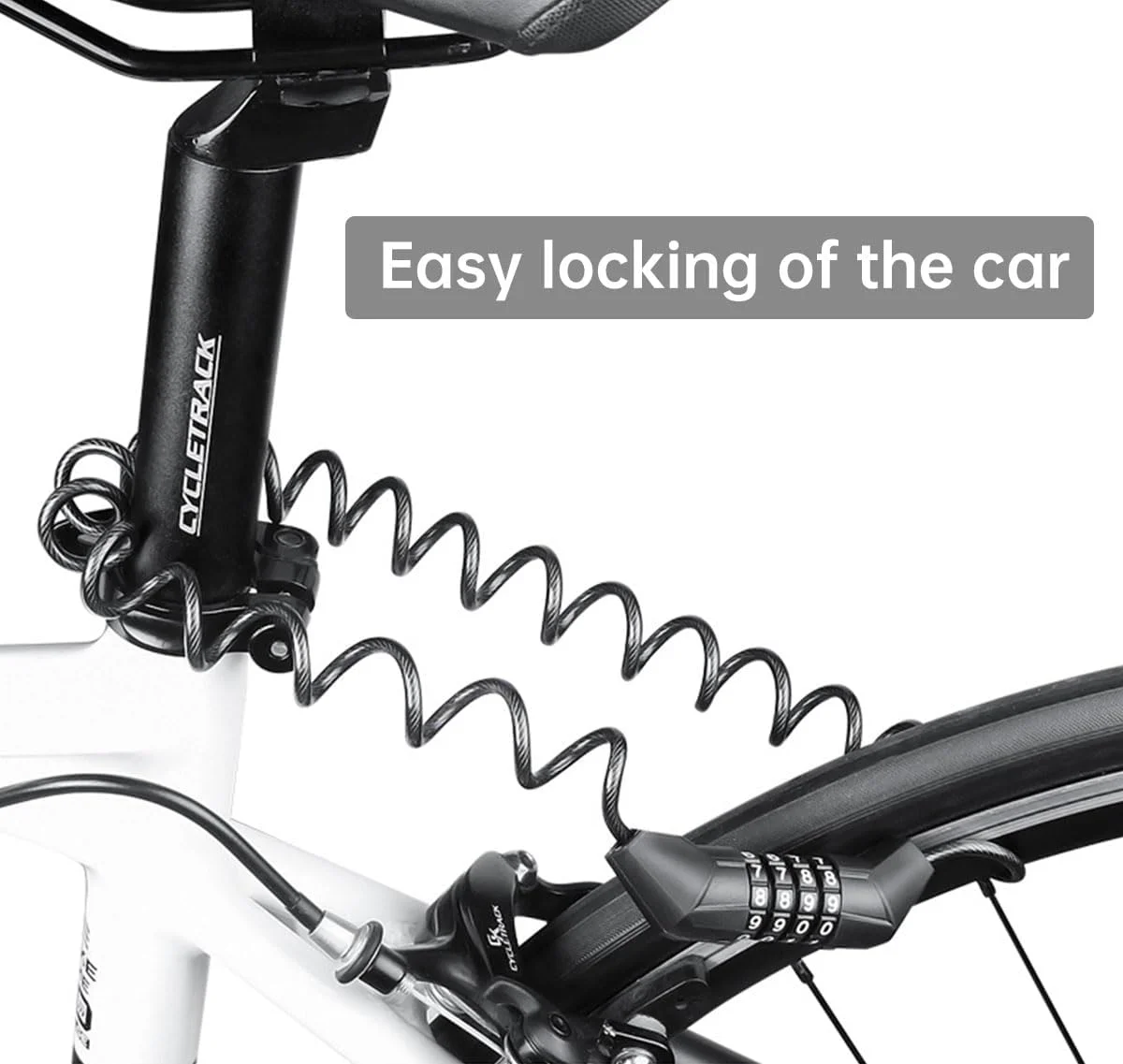 قفل کابل دوچرخه 1.4 متری، قفل زنجیره ای 4 رقمی ضد سرقت دوچرخه، قفل های دوچرخه قابل تنظیم مجدد برای اسکوتر، درب، دروازه، حصار و کلاه ایمنی موتور سیکلت (2 عدد)