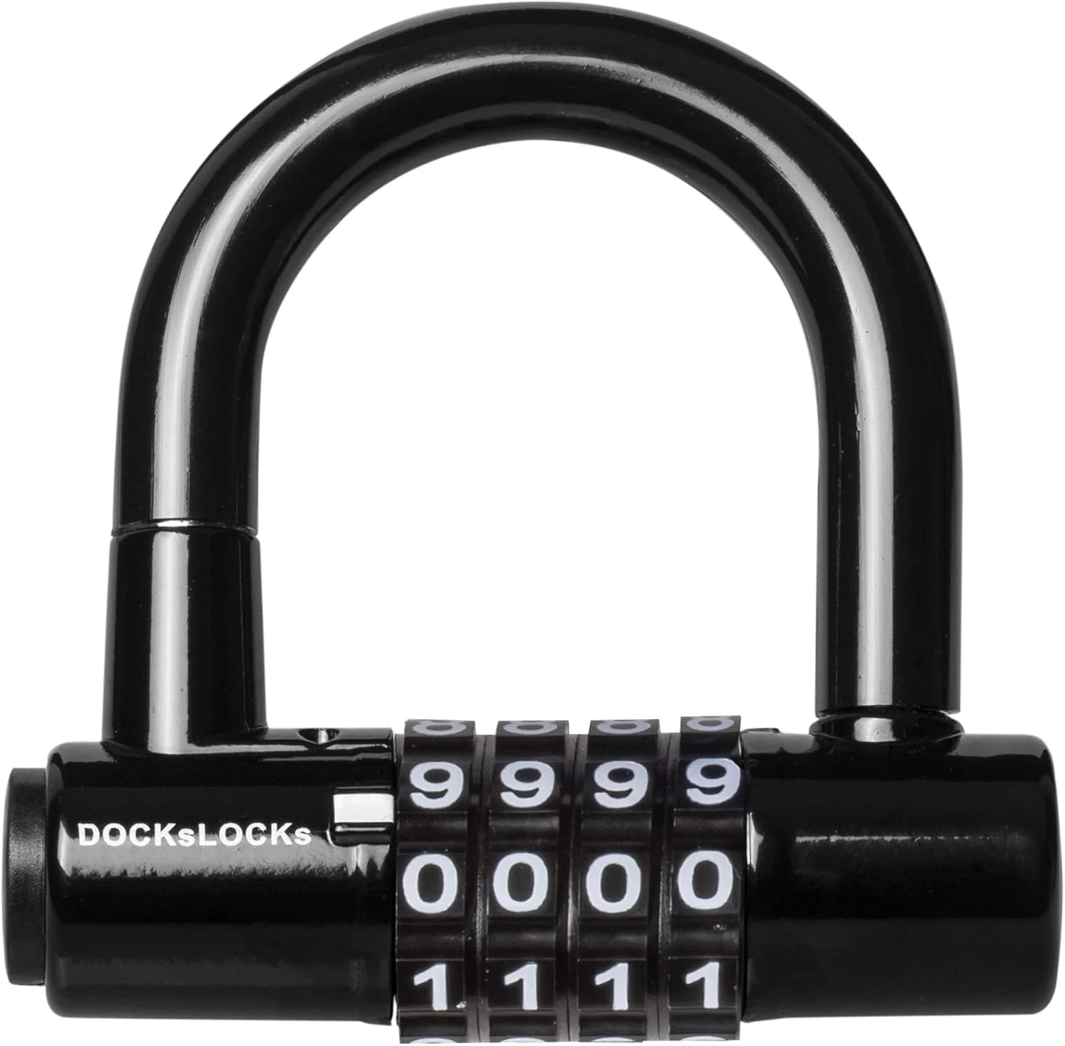 قفل U شکل ضد سرقت مقاوم در برابر آب و هوای سخت DocksLocks با رمز ترکیبی قابل تنظیم برای باشگاه ها، دوچرخه ها، کابل های امنیتی و دروازه ها