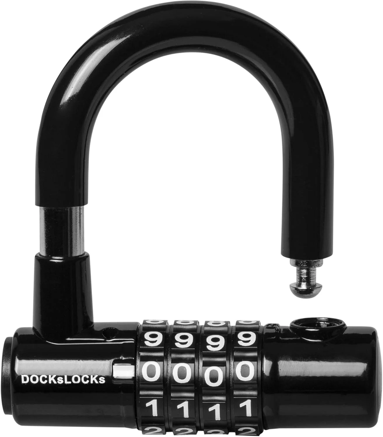 قفل U شکل ضد سرقت مقاوم در برابر آب و هوای سخت DocksLocks با رمز ترکیبی قابل تنظیم برای باشگاه ها، دوچرخه ها، کابل های امنیتی و دروازه ها