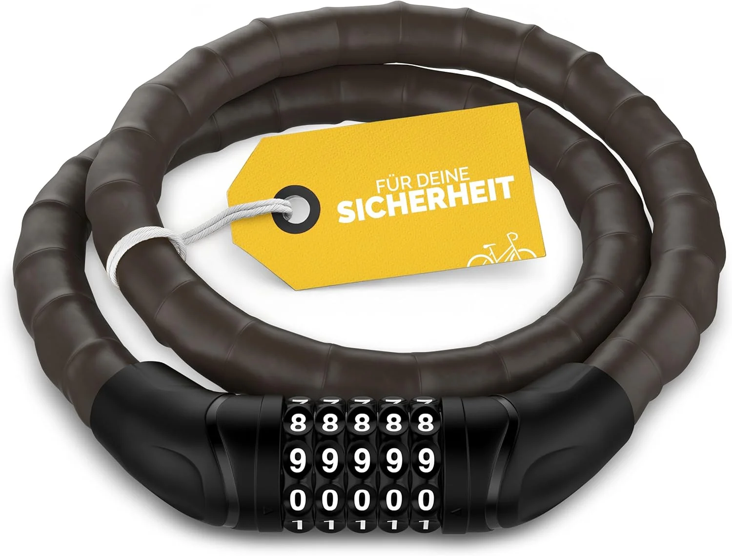 قفل زرهی دوچرخه DANSI با قفل ترکیبی ۵ رقمی