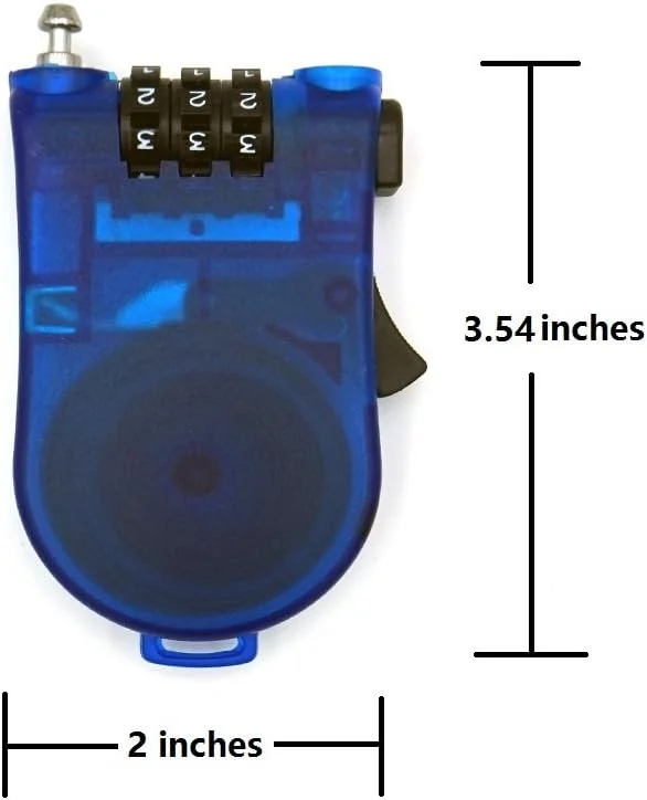 قفل کابلی جمع شونده 90 سانتی متری کریستو (آبی)
