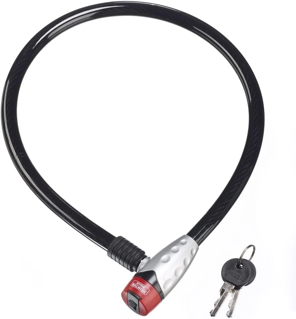 قفل کابلی دوچرخه Burg-Wächter با ضخامت 15 میلی‌متر - طول 80 سانتی‌متر