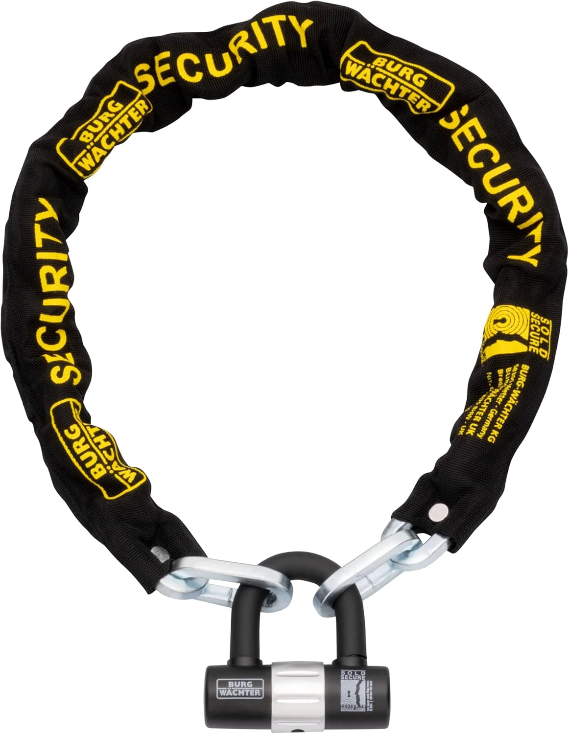 ست زنجیر و قفل موتورسیکلت و دوچرخه بورگ-واکتر 1.5 متری، مشکی