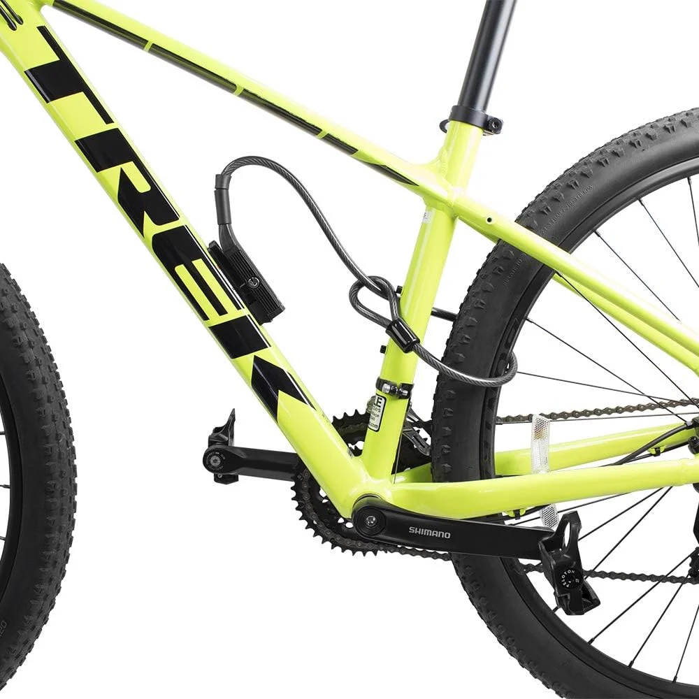 قفل دوچرخه BV، پایه استوانه ای قفل دوبل، کابل 10x70 سانتی متری، قفل کابلی فنری ضد سرقت برای دوچرخه