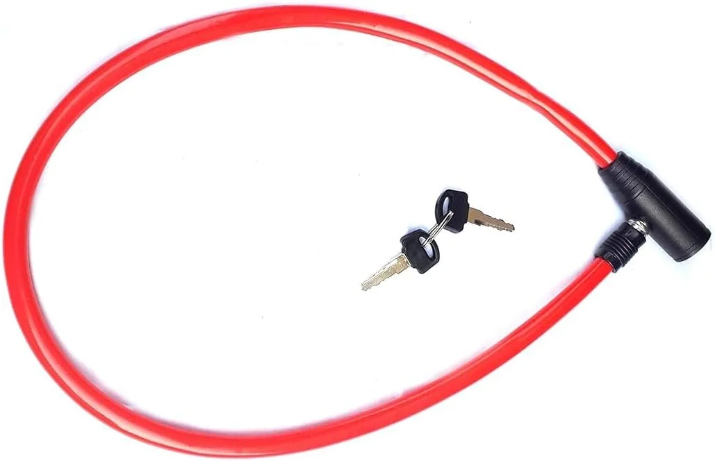 قفل سیمی دوچرخه برای ایمنی (قرمز)
