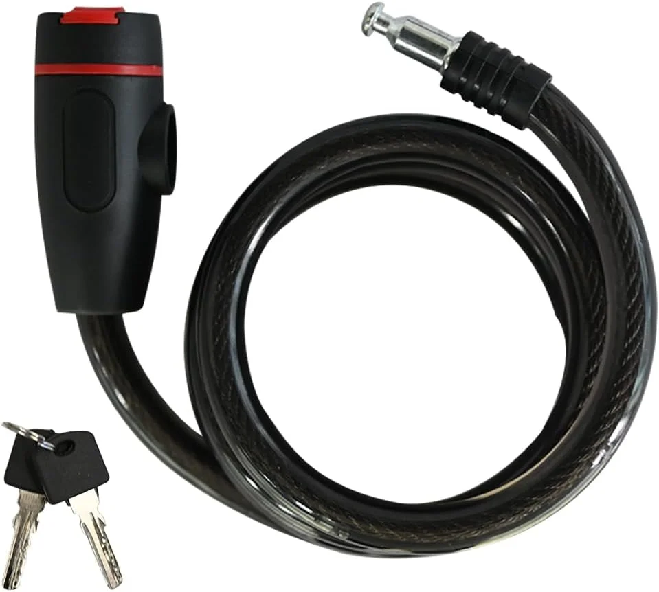 قفل دوچرخه Armo، قفل سنگین دوچرخه با براکت نصب و کابل قفل برای اسکوتر، دوچرخه، درب با 2 عدد کلید قفل