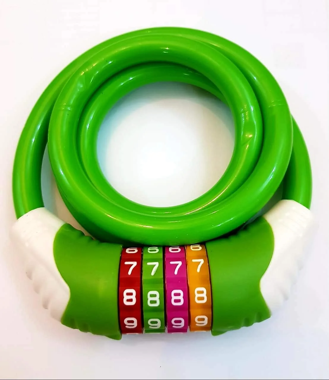 قفل دوچرخه، قفل کابلی دوچرخه 4 فوت فنری با ترکیب رمز قابل تنظیم