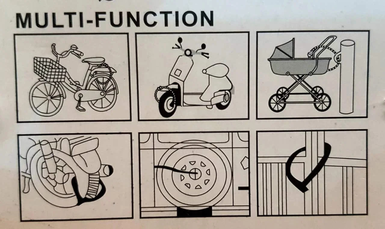 قفل دوچرخه، قفل کابلی دوچرخه 4 فوت فنری با ترکیب رمز قابل تنظیم