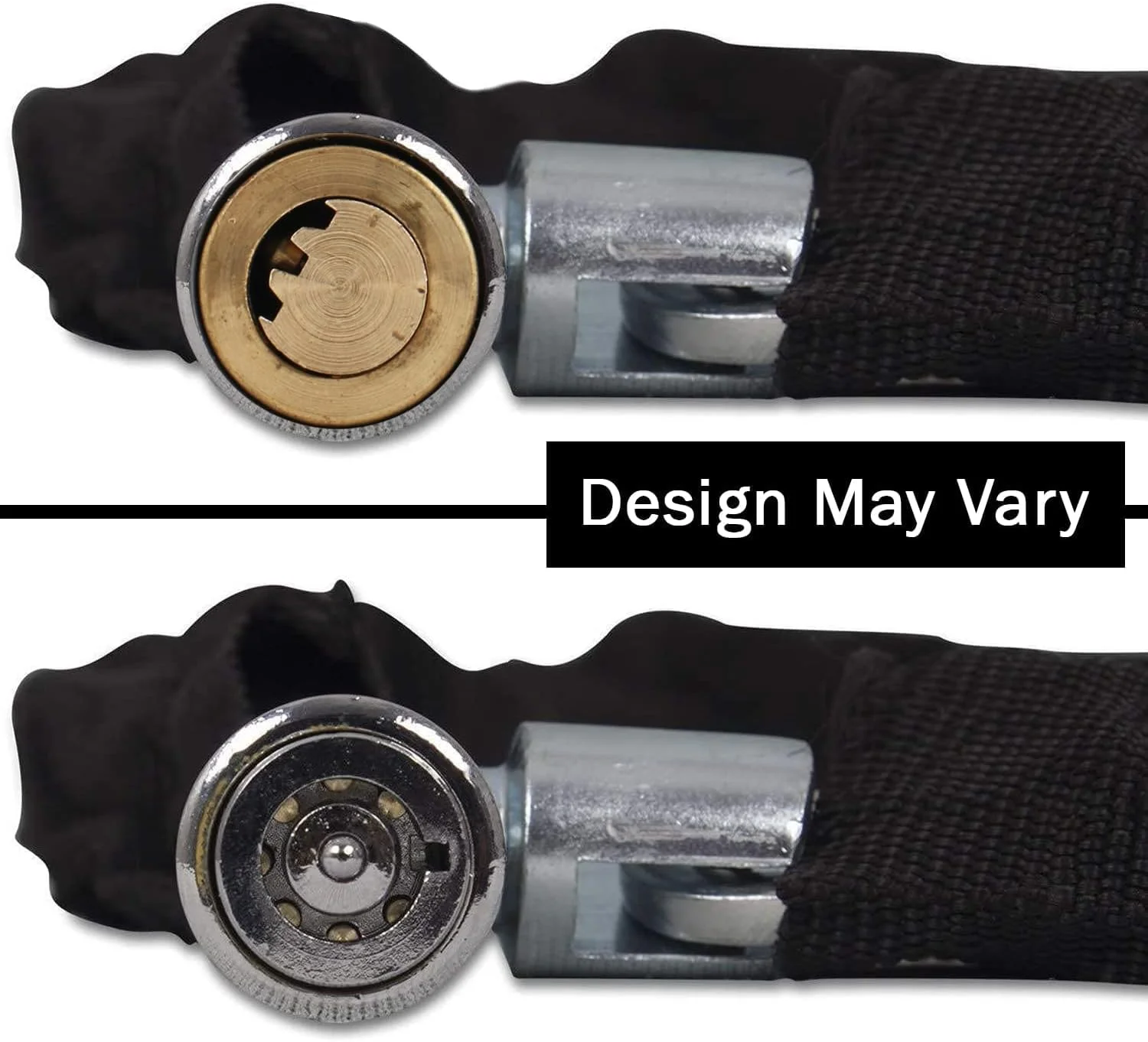 قفل کلاه کاسکت استیل ضد زنگ سنگین AllExtreme EXBHCL1، قفل زنجیری ایمن ضد سرقت چمدان با 2 کلید (مشکی)