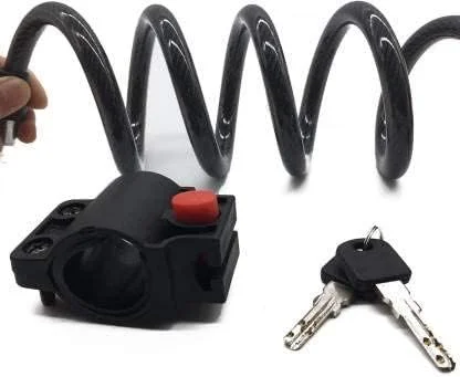قفل زنجیری استیل سنگین برای دوچرخه با کلید، قفل ضد سرقت دوچرخه با کلید