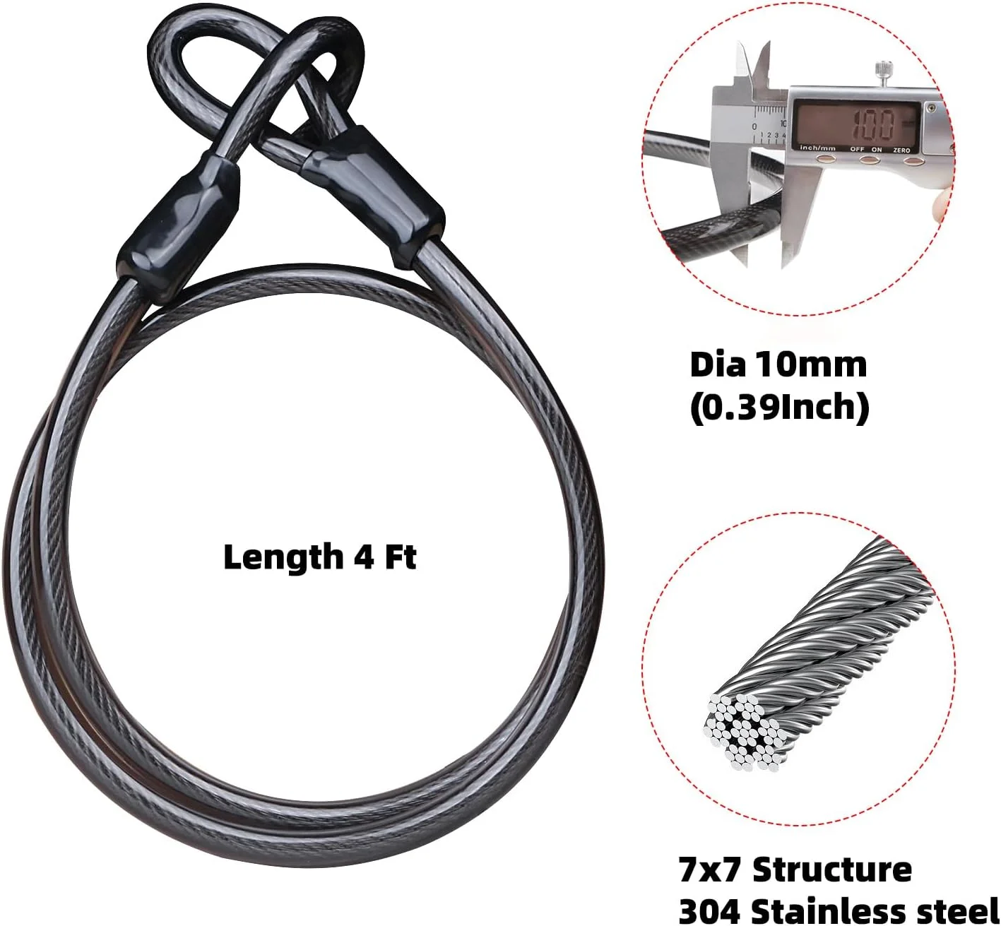 قفل ضد سرقت سنگین و قابل تنظیم مجدد 4 رقمی سیلیکونی زرد و کابل 1.2 متری 12 میلی متری، قفل بدون کلید برای فضای باز، قفل U شکل با براکت نصب محکم، برای دوچرخه های کوهستانی (1 ست)