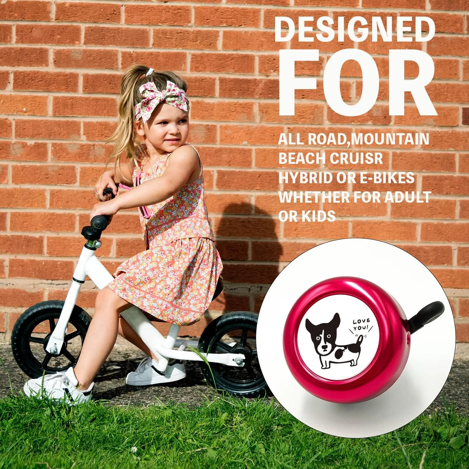 زنگ دوچرخه ONIPAX با صدای بلند، طرح حیوانات دوست داشتنی، کارتونی و زیبا، مناسب دوچرخه/کودک/اسکوتر