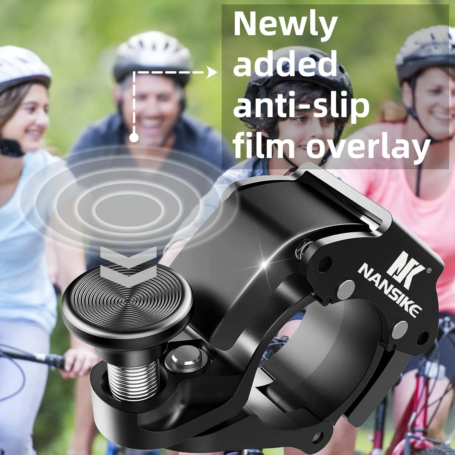 زنگ دوچرخه مشکی، زنگ مینی آلومینیومی نوآورانه برای فرمان دوچرخه، صدای واضح و بلند 100 دسی بل، بوق دوچرخه کوهستانی ارتقا یافته جدید، برای فرمان 22-24 میلی متر (0.86-0.94 اینچ)