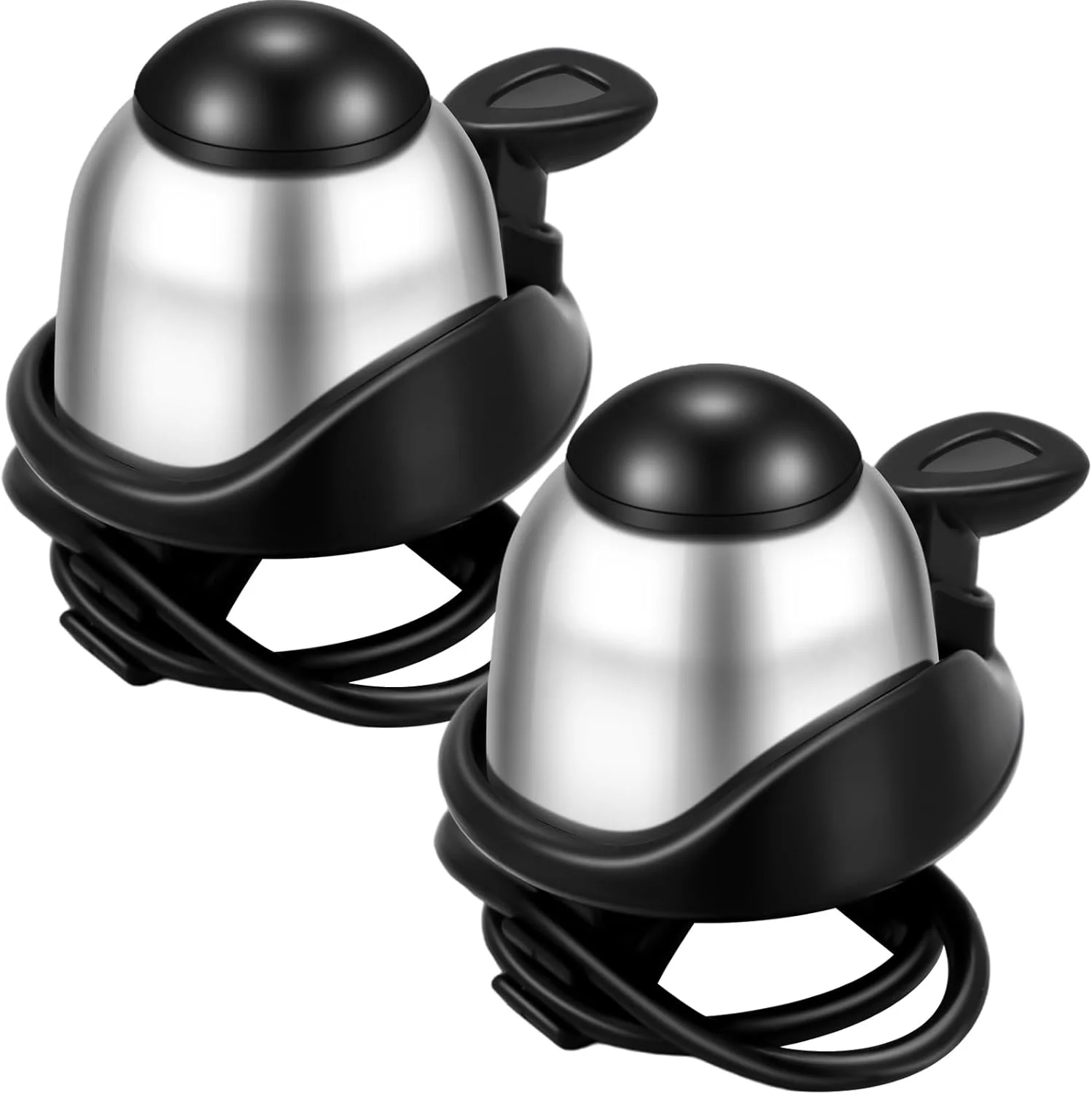 دو عدد زنگ دوچرخه قابل تنظیم، زنگ آلومینیومی دوچرخه، بوق دوچرخه سواری با صدای بلند، زنگ کوچک دوچرخه برای بزرگسالان، کودکان، دوچرخه جاده، دوچرخه کوهستانی، ورزش