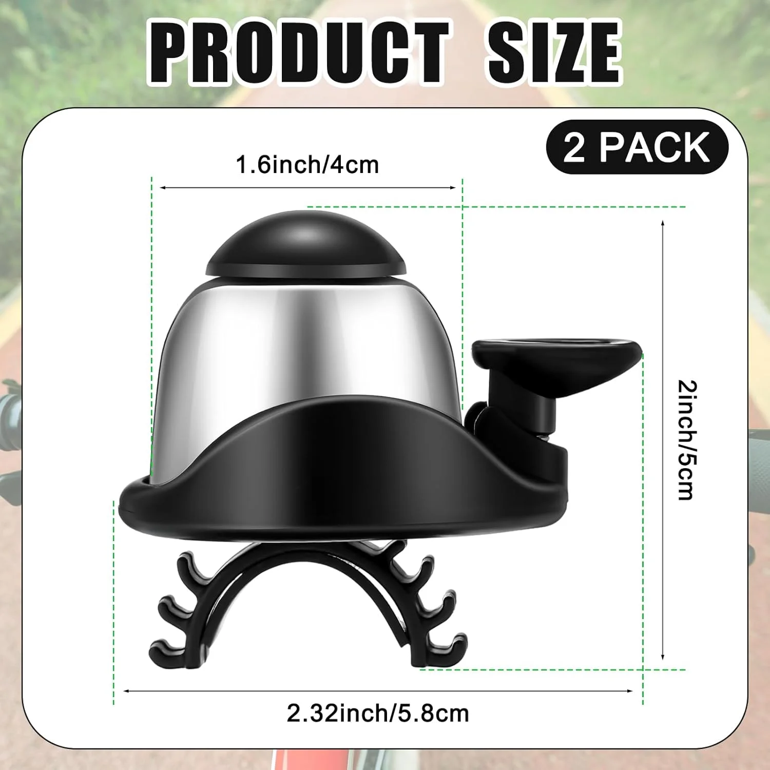 دو عدد زنگ دوچرخه قابل تنظیم، زنگ آلومینیومی دوچرخه، بوق دوچرخه سواری با صدای بلند، زنگ کوچک دوچرخه برای بزرگسالان، کودکان، دوچرخه جاده، دوچرخه کوهستانی، ورزش