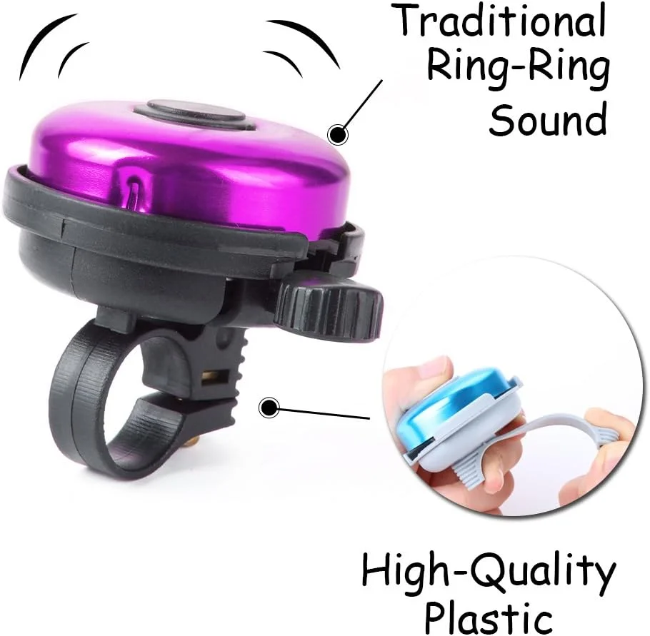 زنگ دوچرخه برای بزرگسالان، کودکان، دختران و پسران (2 مدل، 7 رنگ)