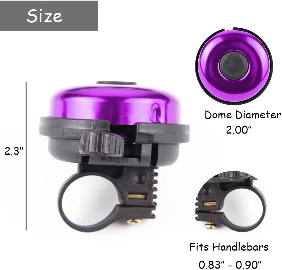 زنگ دوچرخه برای بزرگسالان، کودکان، دختران و پسران (2 مدل، 7 رنگ)