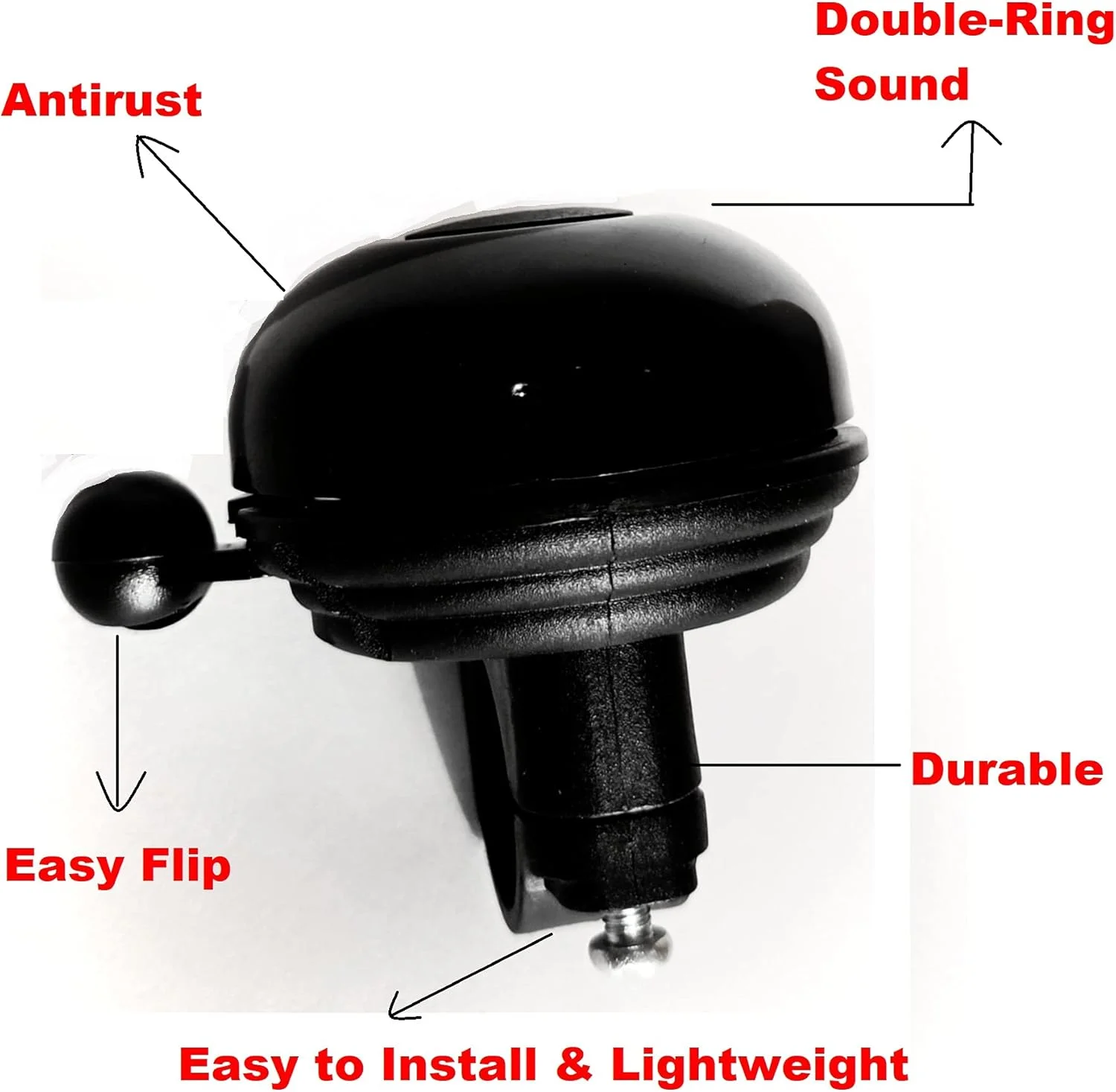 زنگ دوچرخه قابل تنظیم خنک و اسپرت، مدل TMP-36 مشکی