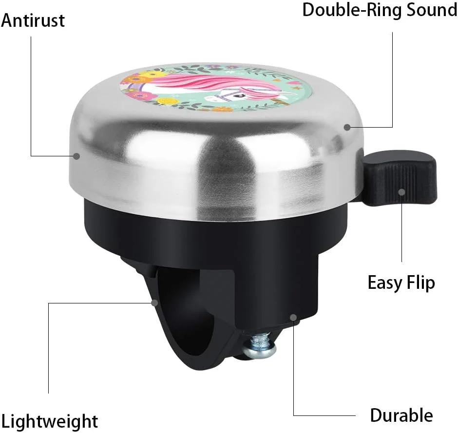زنگ دوچرخه MZELQ با صدای واضح و اندازه قابل تنظیم، لوازم جانبی آلومینیومی دوچرخه، مناسب برای دختران، زنان، کودکان و بزرگسالان
