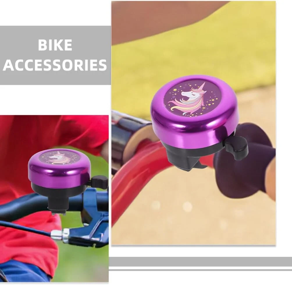 Milisten 2 عدد زنگ دوچرخه تک شاخ، زنگ دوچرخه بچه گانه، زنگ دوچرخه، لوازم جانبی دوچرخه جایگزین فرمان دوچرخه برای دختران، بزرگسالان و کودکان