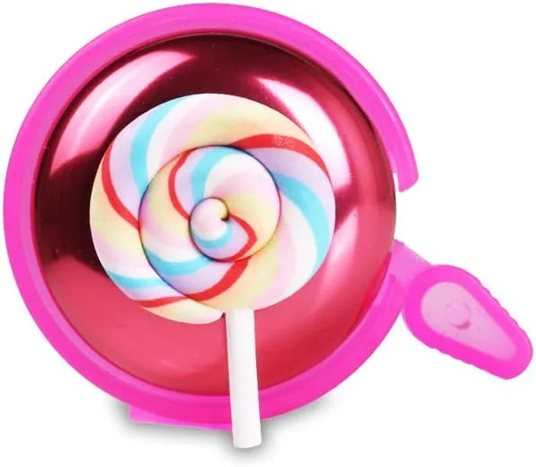 زنگ دوچرخه مینی فکتوری برای دختران، زنگ فرمان دوچرخه صورتی با طرح های سه بعدی زیبا تکشاخ/آبنبات چوبی/قو/پری دریایی، بوق حلقه ای ایمن برای دوچرخه سواری