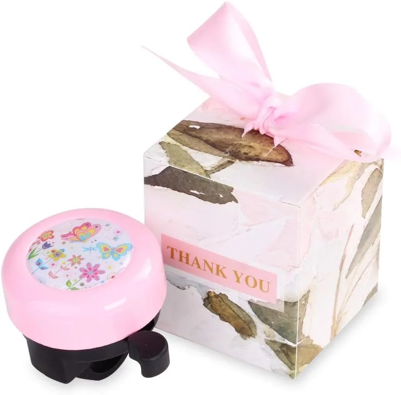 زنگ دوچرخه مینی فکتوری برای دختران کودک، زنگ دوچرخه بچه گانه خرگوش زیبا، بوق حلقه ایمن برای دوچرخه - صورتی