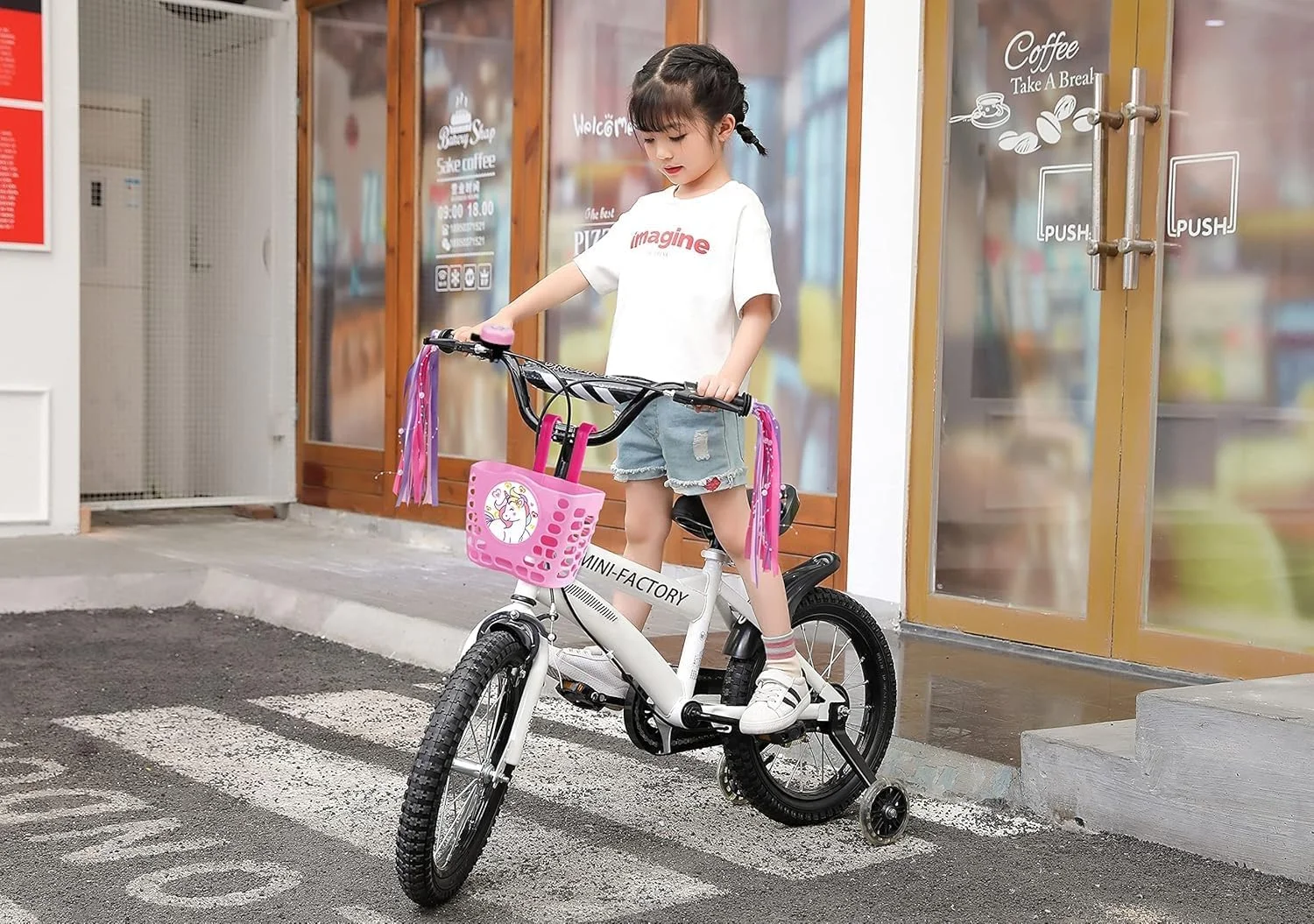 زنگ دوچرخه مینی فکتوری برای دختران، زنگ ایمنی دوچرخه کودکانه خرگوشی زیبا برای دسته دوچرخه - صورتی