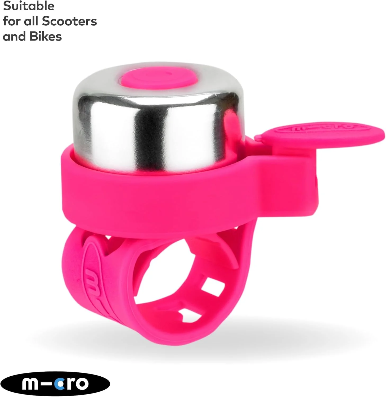 زنگ دوچرخه/اسکوتر ساده | لوازم جانبی دوچرخه کودکانه | صدای بلند | ضد آب | پسرانه و دخترانه | صورتی