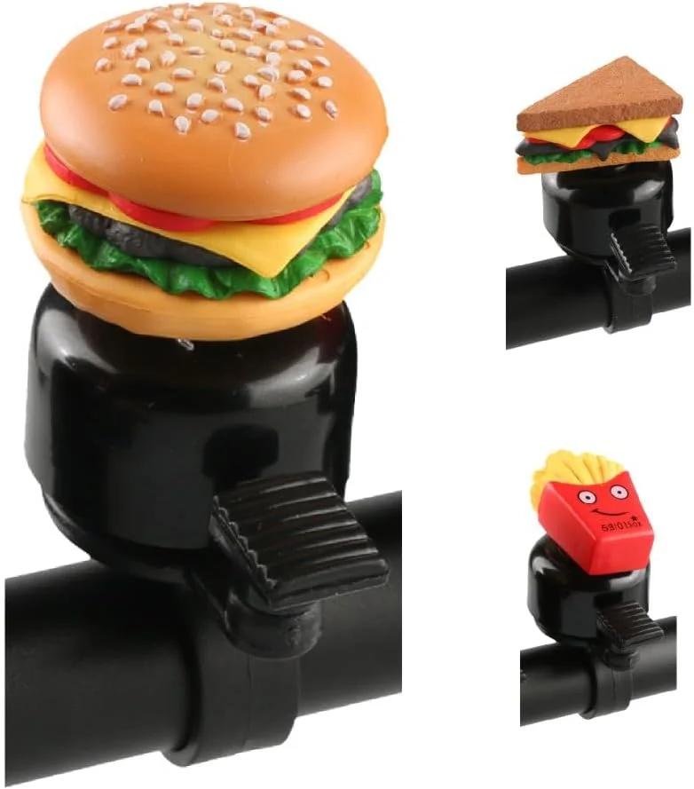 زنگ دوچرخه کودکانه، زنگ دوچرخه طرح غذا، زنگ دوچرخه، دوچرخه سواری زیبا برای کودکان نوپا دختران پسر، زنگ دوچرخه برای دختران، بوق دوچرخه، زنگ دوچرخه کودک نوپا، مناسب برای دوچرخه تعادلی و اسکوتر