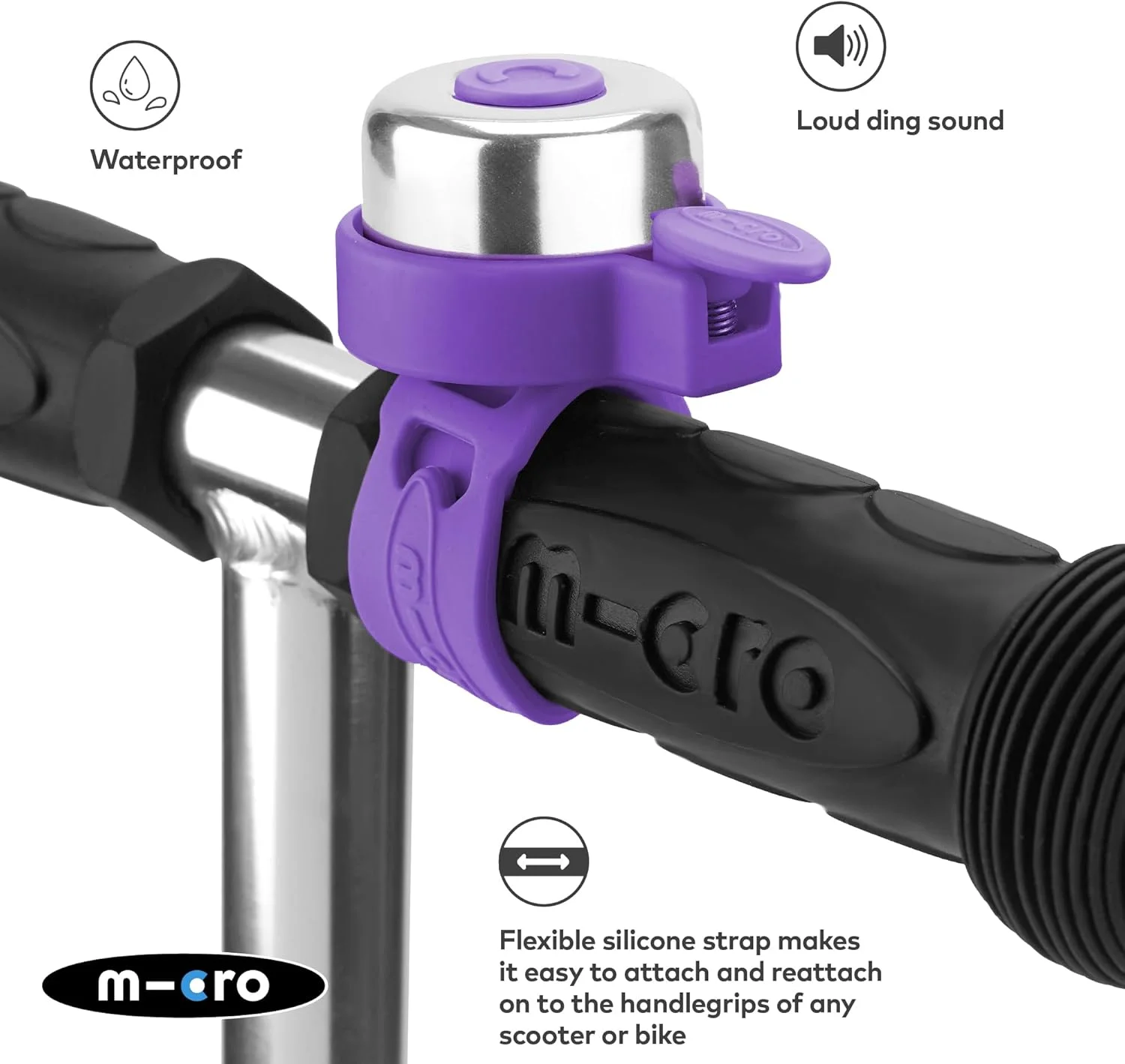 زنگ دوچرخه/اسکوتر ساده | لوازم جانبی دوچرخه کودکانه | بلند | ضد آب | پسرانه و دخترانه