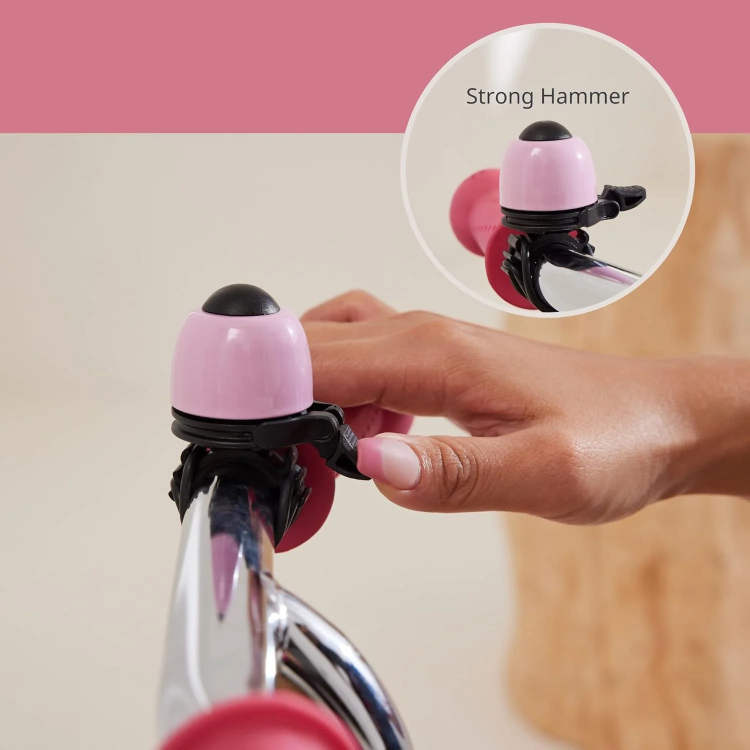 زنگ دوچرخه برنجی ماکارون N+1 - زنگ دوچرخه کلاسیک با صدای زنگ دوتایی برای دوچرخه های کودکان، دوچرخه های جاده ای، دوچرخه های کوهستانی، مناسب برای فرمان های 19.2-31.8 میلی متر