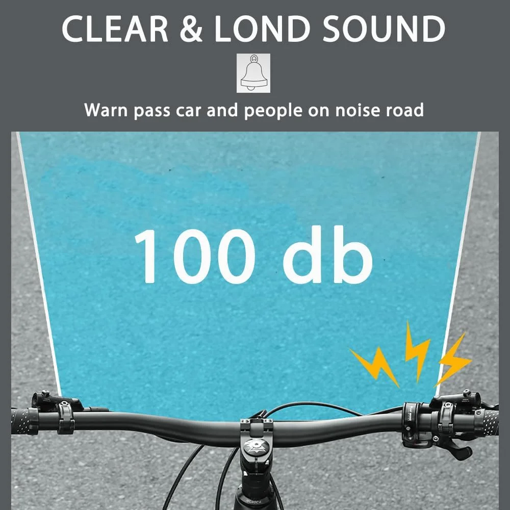 زنگ دوچرخه مخفی LESOVI، زنگ دوچرخه کوهستان برای بزرگسالان یا کودکان، صدای واضح و رسا 100dB، دوچرخه کوهستان، اسکوتر برقی، واکر - برای فرمان های 22.2mm/0.78in