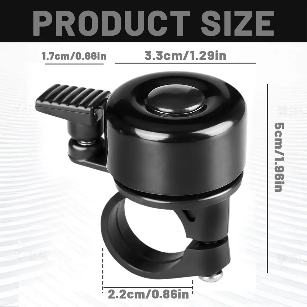 زنگ دوچرخه KYLOS، صدای بلند و واضح، مناسب برای هر نوع فرمان دوچرخه کوهستانی، دوچرخه جاده، دوچرخه کودکان، دوچرخه برقی، زنگ کوچک دوچرخه آلیاژ آلومینیوم