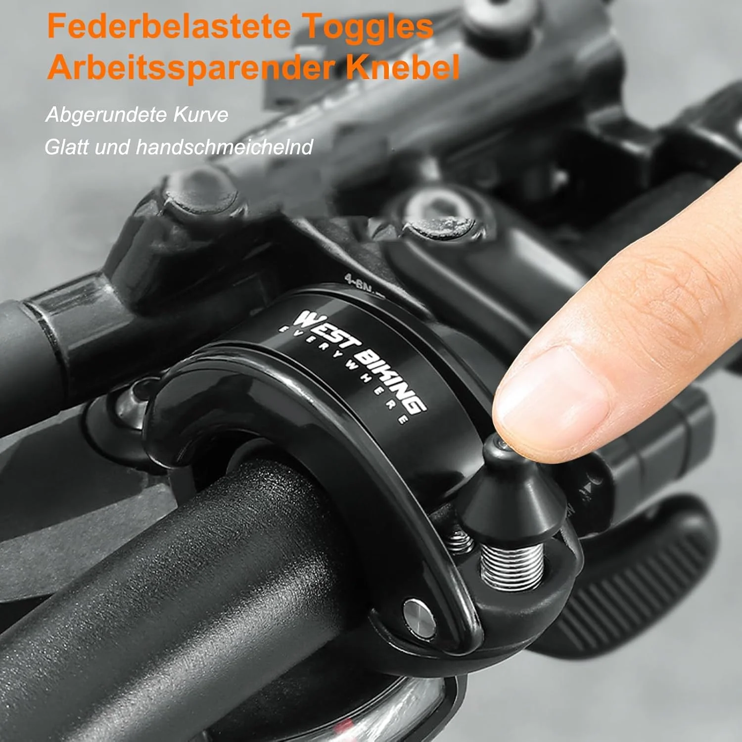 زنگ دوچرخه پنهان با صدای بلند 100 دسی بل مناسب دوچرخه کوهستانی، اسکوتر برقی، واکر - مناسب برای فرمان 22.2 میلی متر