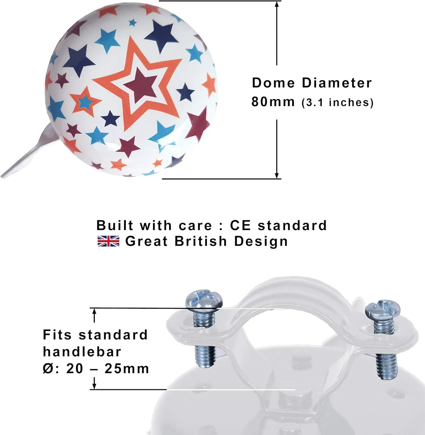 زنگ دوچرخه Kiddimoto برای کودکان، بزرگسالان، دختران، پسران، دوچرخه، اسکوتر و دوچرخه جاده