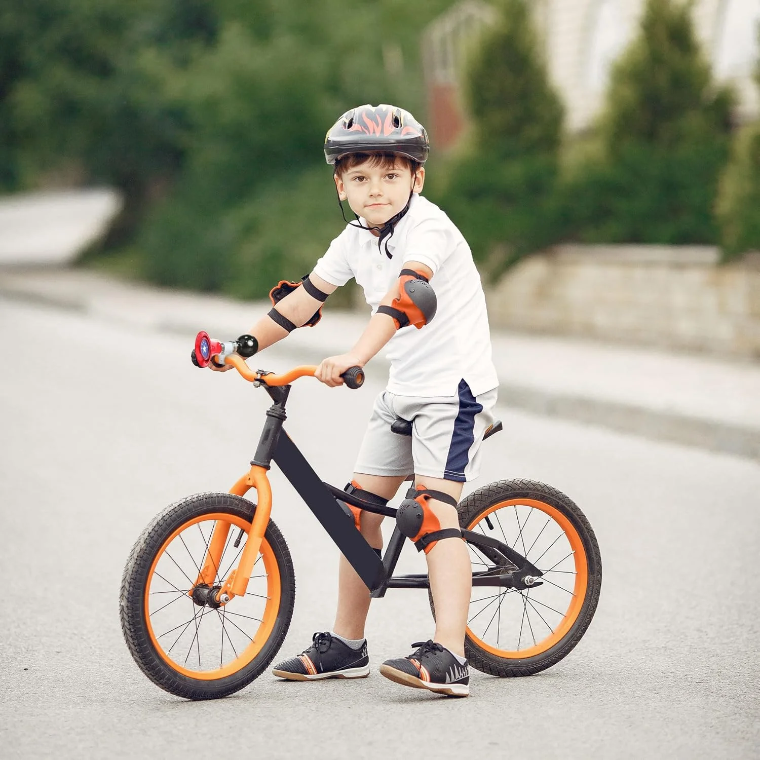 بوق دوچرخه کودک، زنگ دوچرخه برای کودکان، زنگ دوچرخه برای دختران و پسران (مشکی و قرمز)