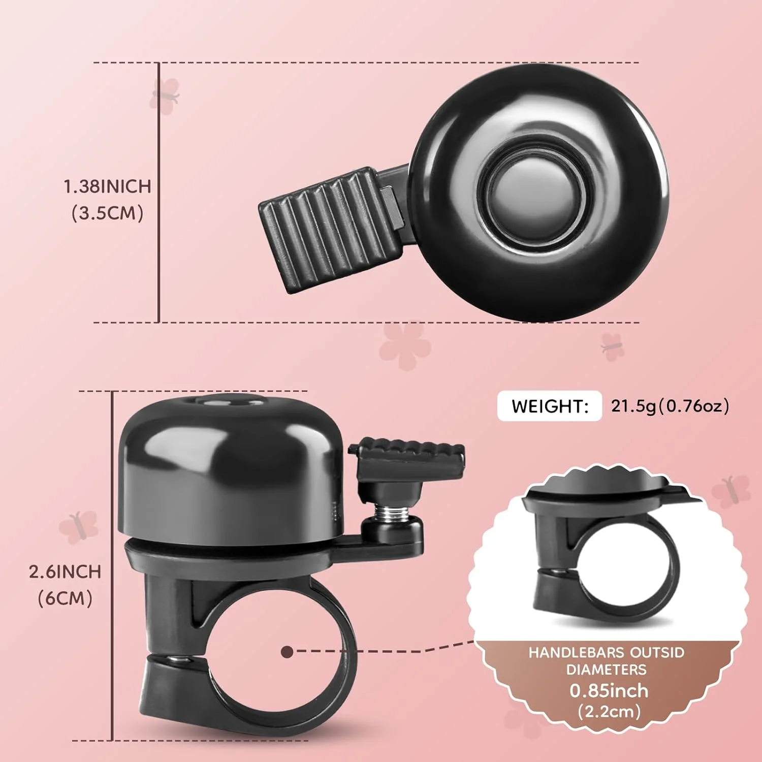 زنگ دوچرخه کودکانه - زنگ دوچرخه با صدای واضح برای پسران و دختران، نصب آسان بوق دوچرخه کودک نوپا