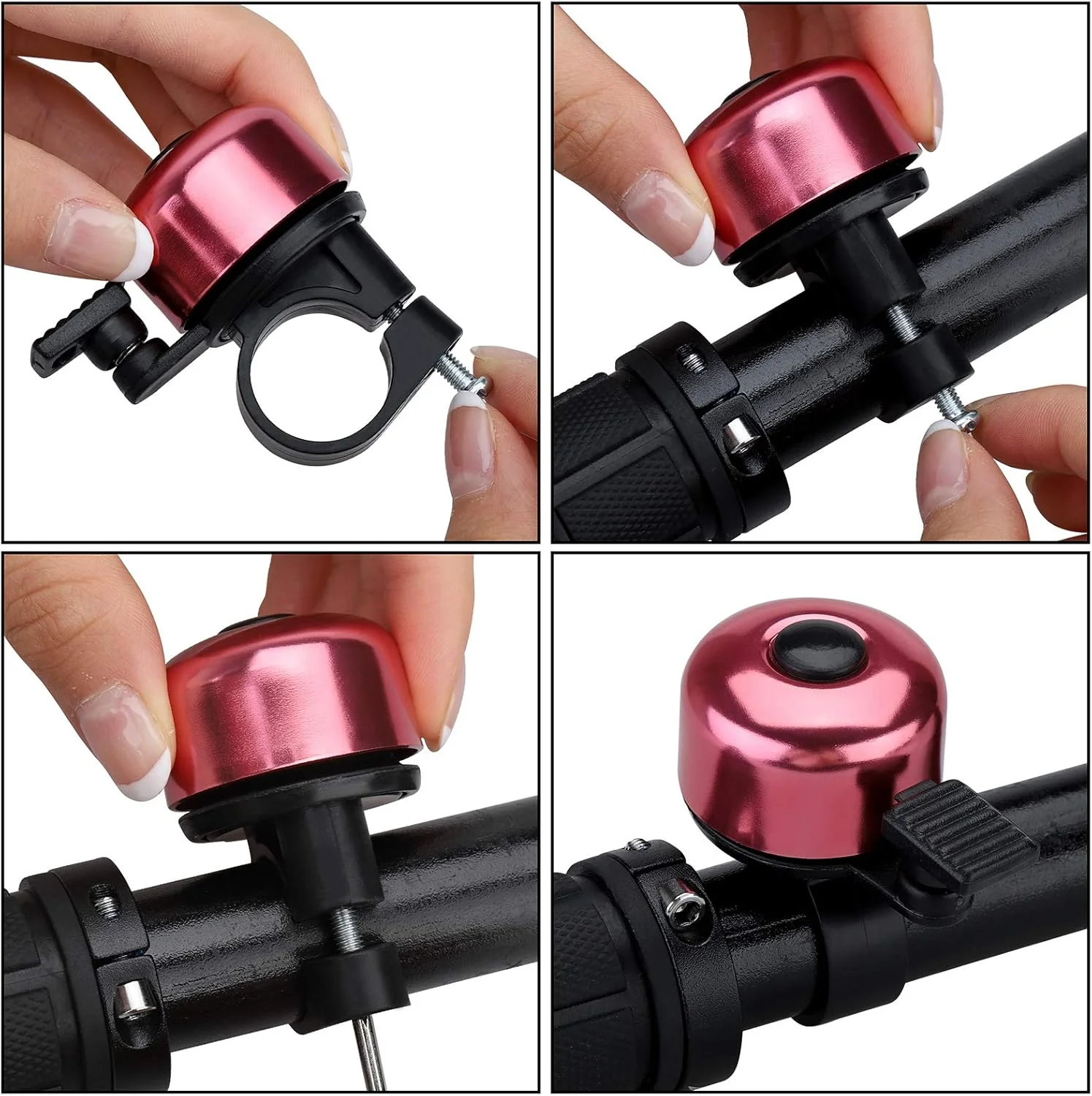 زنگ دوچرخه با صدای بلند و واضح، مناسب دوچرخه های جاده ای و کوهستانی، بزرگسالان و کودکان (8 رنگ)