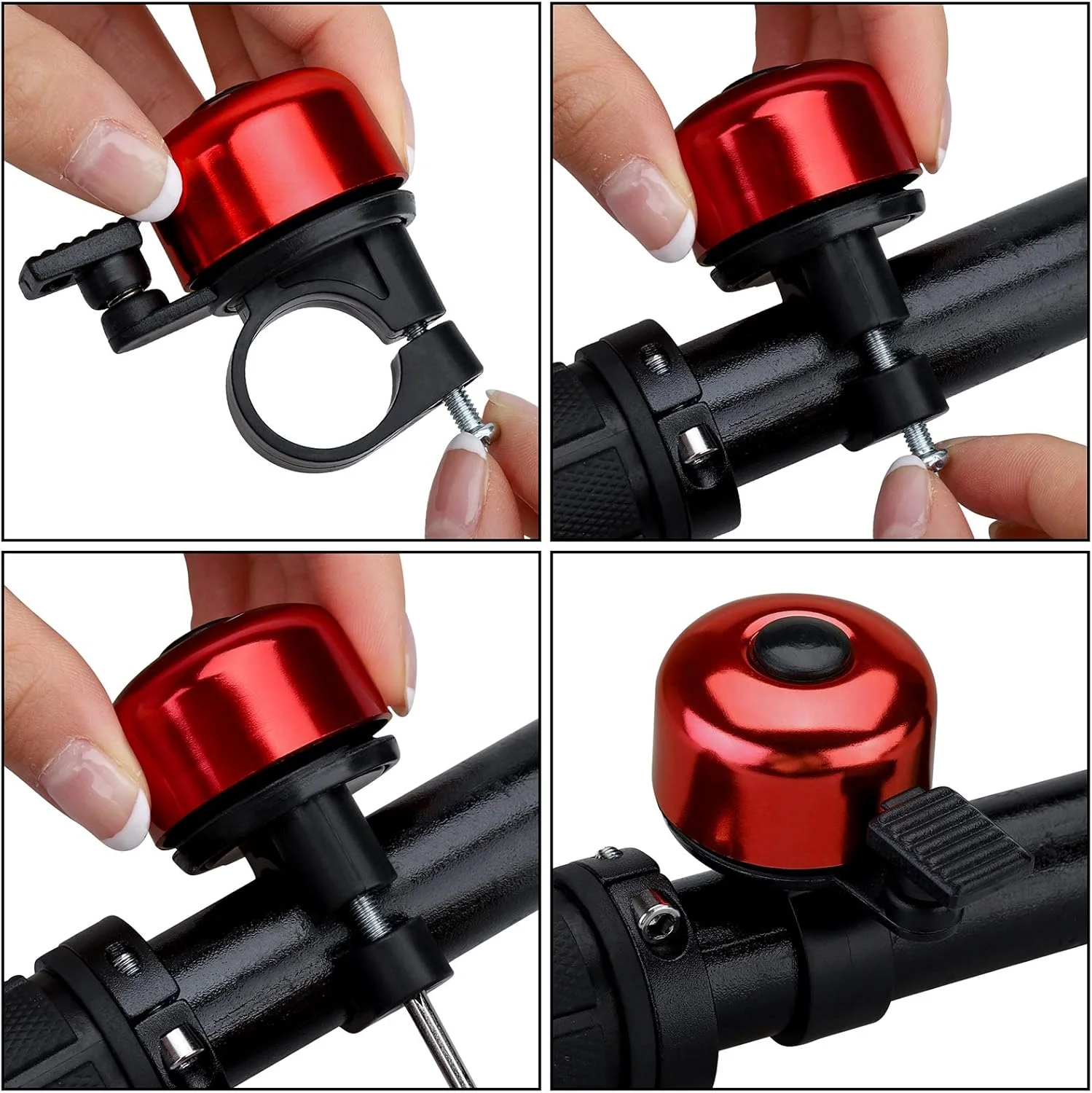 زنگ دوچرخه با صدای بلند و واضح، مناسب دوچرخه های جاده و کوهستان، بزرگسالان و کودکان (8 رنگ)