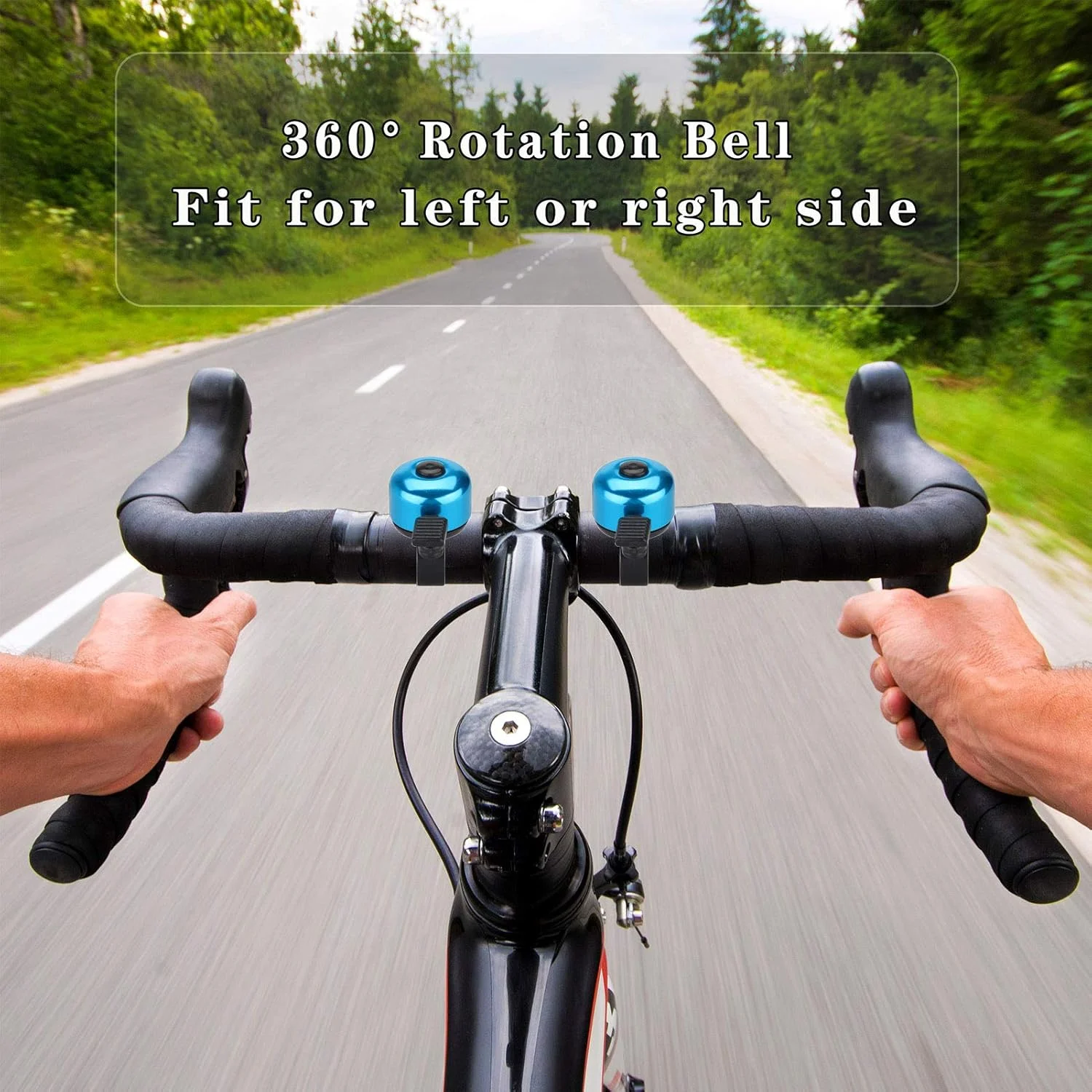 زنگ دوچرخه با صدای بلند و واضح، زنگ دوچرخه جاده و کوهستان مناسب بزرگسالان و کودکان (8 رنگ)