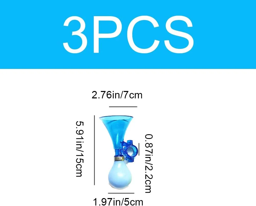 شیپور دستی دوچرخه، بلندگو، آژیر، بوق حلزونی بادی، مناسب دوچرخه کودکان - 3 عدد